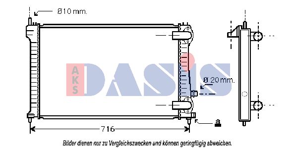 AKS DASIS Radiators, Motora dzesēšanas sistēma 160063N